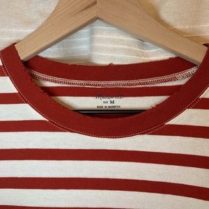 Madewell Red/White Stripe Top